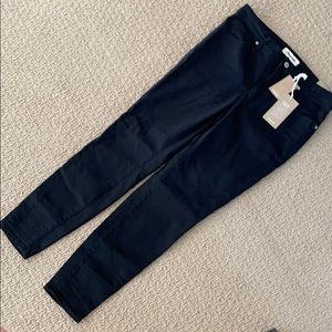 9" high rise skinny black jeans